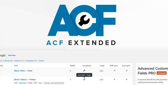 ACF Extended Pro 0.9.2.3 — Набор расширений для Advanced Custom Fields