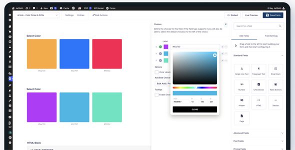 Gravity Forms Color Picker 1.3.8 — Аддон выбора цвета для Gravity Forms
