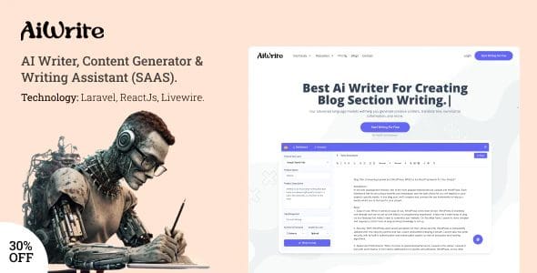 AiWrite 1.5.1 — AI-инструмент для контента (SAAS)