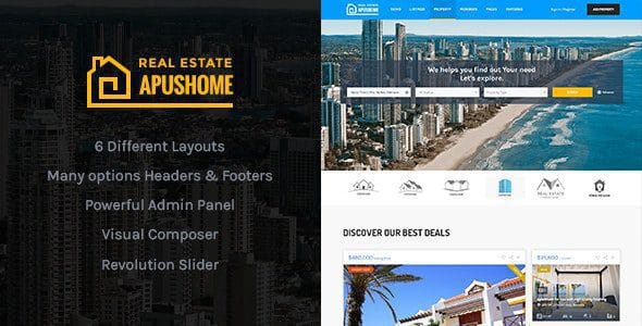ApusHome 1.7.11 — Тема WordPress для недвижимости