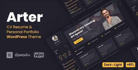 Arter 1.8.3 — Тема WordPress для резюме