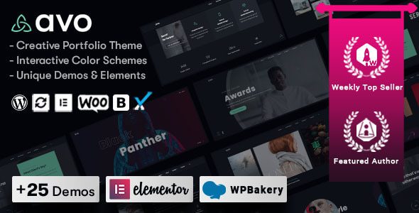 Avo 1.2.9 — Тема WordPress для портфолио