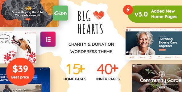 BigHearts 3.1.18 — Тема WordPress для благотворительности