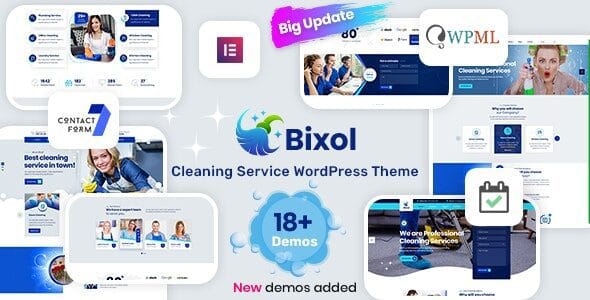 Bixol 1.7.1 — Тема WordPress для клининговых услуг