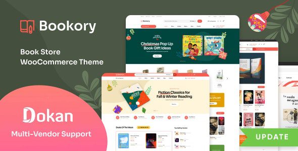 Bookory 2.2.4 — Тема WooCommerce для книжного магазина