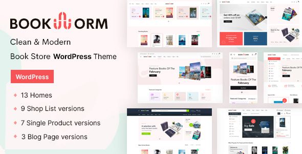 Bookworm 1.3.3 — Тема WooCommerce для книжных магазинов