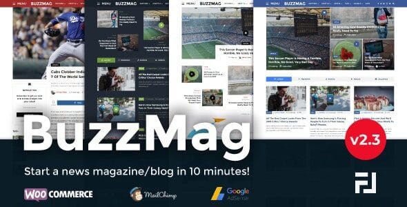 BuzzMag 2.3.0 — Виральная новостная тема WordPress