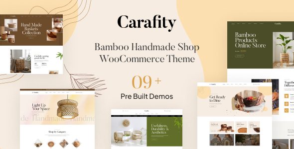 Carafity 1.2.8 — Тема WooCommerce для магазина handmade из бамбука
