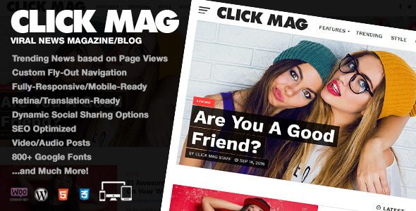 Click Mag 3.7.1 — Вирусная тема WordPress для новостей и блогов
