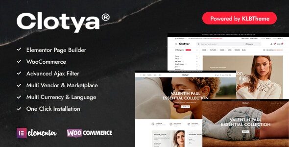 Clotya 1.5.1 — Тема для модного магазина
