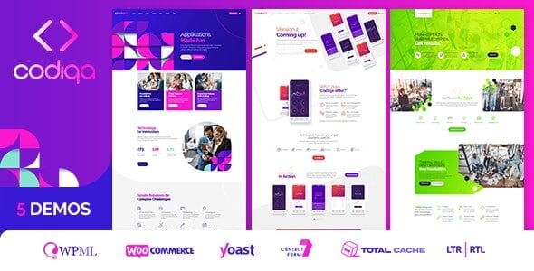 Codiqa 1.2.0 — Тема WordPress для софта