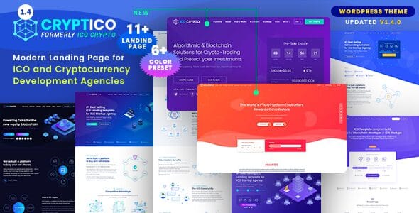 Cryptico 1.4.16 — Тема WordPress для ICO и криптовалют