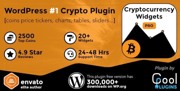 Cryptocurrency Widgets Pro 3.9.1 — Плагин WordPress для криптовалют
