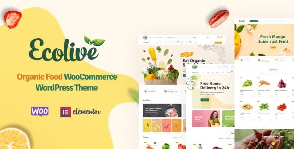 Ecolive 1.4.1 — Тема WordPress для органической еды на WooCommerce