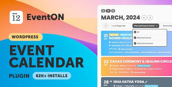 EventOn 5.0.9 + Addons — EventOn 5.0.9 — плагин календаря виртуальных событий для WordPress