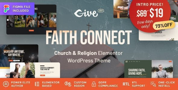 Faith Connect 1.0.1 — Тема WordPress для религиозных организаций
