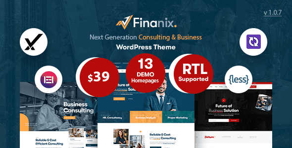 Finanix 1.0.9 — Бизнес-тема WordPress