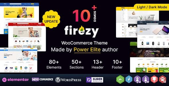 Firezy WP 3.3.0 — Многоцелевая тема WooCommerce для Elementor