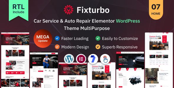 Fixturbo 1.0.3 — Тема WordPress для автосервиса