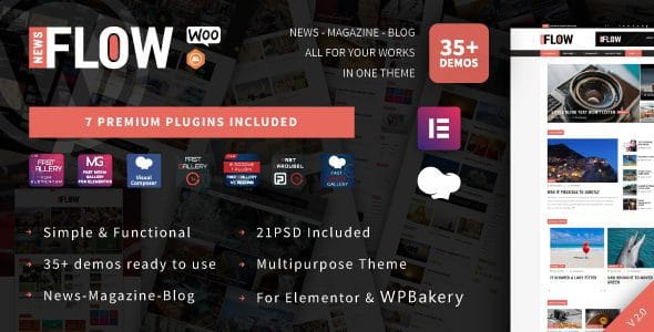 Flow News 3.1 — Тема WordPress для журналов и блогов
