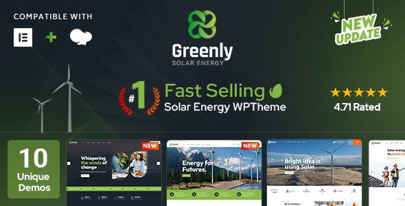 Greenly 7.8 — Тема WordPress для экологии и солнечной энергии