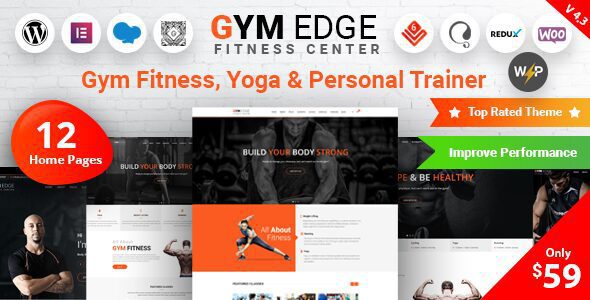 Gym Edge 4.3.7 — Тема WordPress для фитнеса