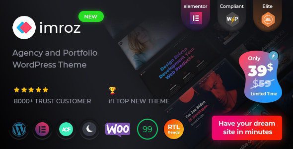 Imroz 1.6.3 — Тема для агентств и портфолио