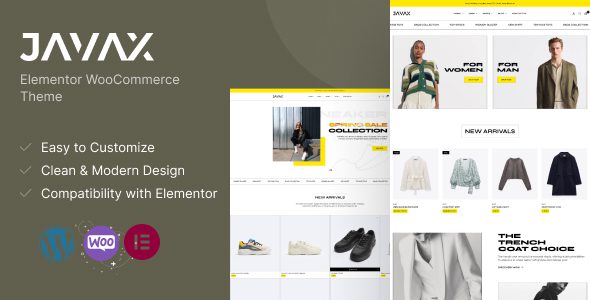 Javax 1.0.9 — Тема Elementor WooCommerce
