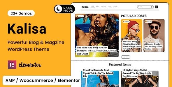 Kalisa 2.0.2 — Тема WordPress для блогов и журналов