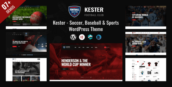Kester 1.2.2 — Тема WordPress для спортивных клубов
