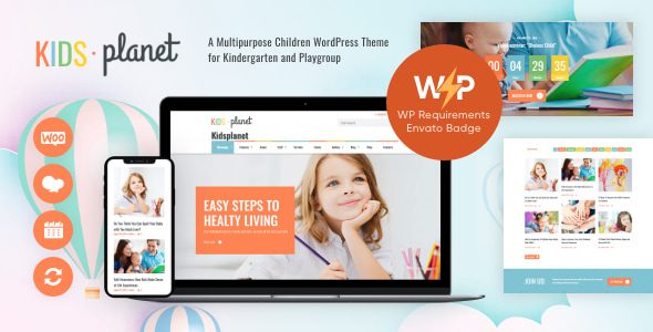 Kids Planet 2.2.14.2 — Тема WordPress для детских садов
