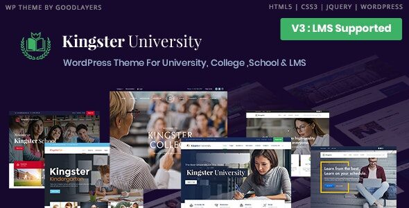 Kingster 3.2.4 — Тема WordPress для образования