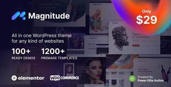 Magnitude 1.0.2 — Многоцелевая тема WordPress для Elementor