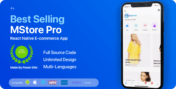 MStore Pro 5.0 — Шаблон React Native для e-commerce