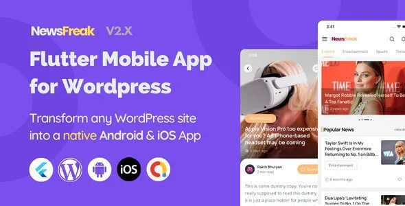 Newsfreak 2.2.3 — Мобильное приложение на Flutter