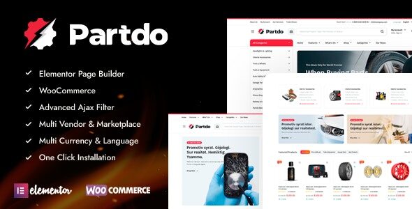 Partdo 1.4.7 — Тема WooCommerce для автозапчастей