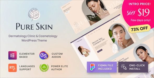 Pure Skin 1.0.1 — Тема WordPress для дерматологии и косметологии