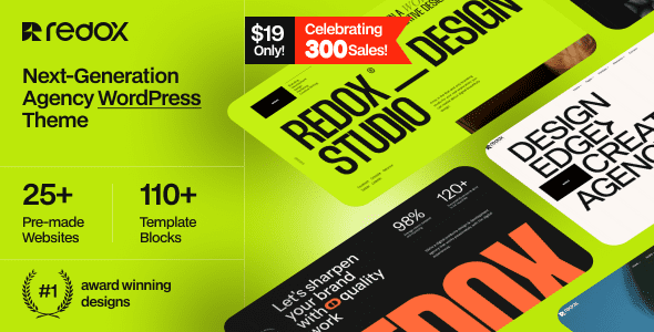 Redox 1.0.5 — Тема WordPress для креативных агентств и портфолио