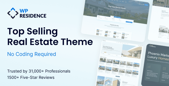 Residence Real Estate WordPress Theme 5.5.0 — Тема WordPress для недвижимости