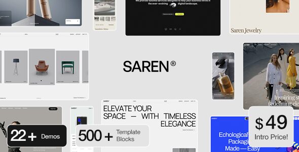 Saren 1.6.6 — Мультиконцептуальная тема WordPress для WooCommerce
