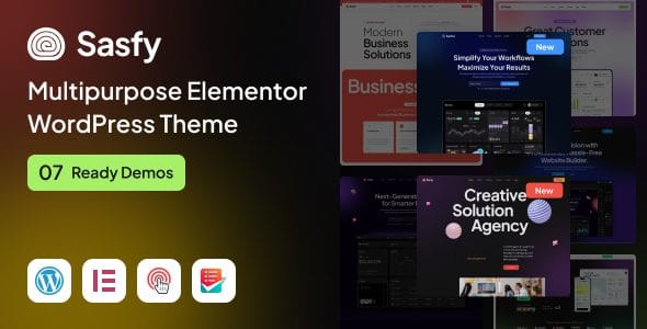 Sasfy 1.0.5 — Многоцелевая тема WordPress на Elementor