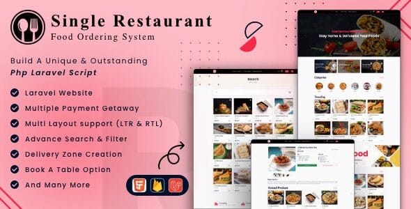 Single Restaurant 9.0 — Система управления рестораном на Laravel