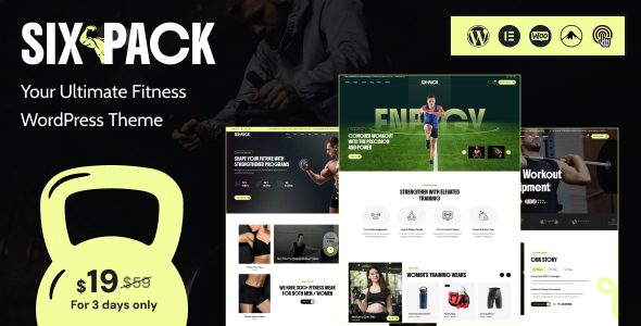 SixPack 1.0.1 — Тема WordPress для фитнеса