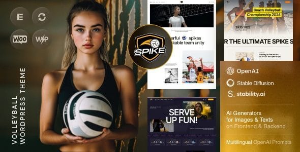Spike 1.0 — Тема WordPress для волейбола