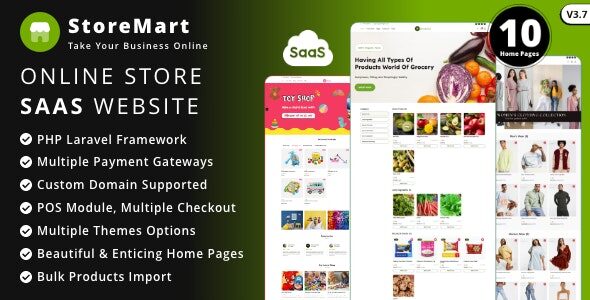 StoreMart SaaS 3.7 — Конструктор сайтов для продажи товаров