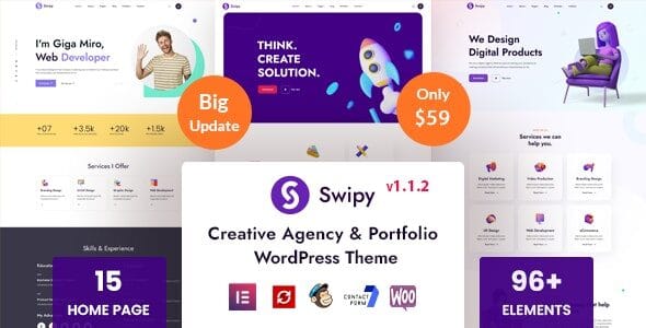 Swipy 1.1.2 — Тема WordPress для креативных агентств