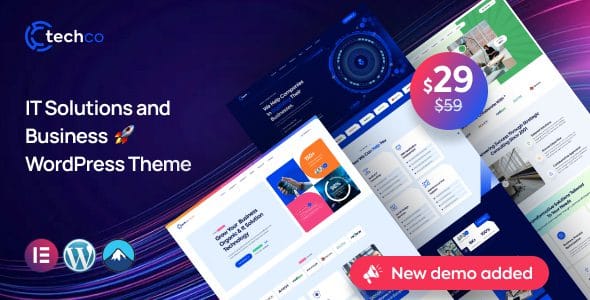 Techco 1.0.2 — Тема WordPress для IT-услуг