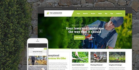 The Landscaper 4.2 — Тема WordPress для ландшафтного дизайна