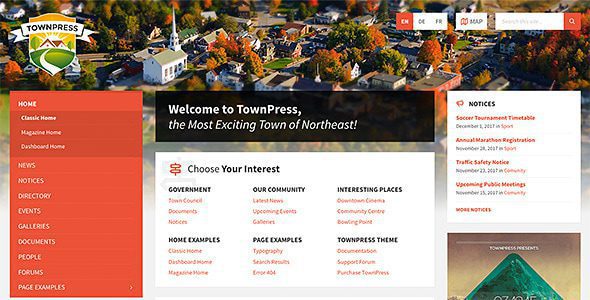 TownPress 3.8.13 — Тема WordPress для муниципалитетов