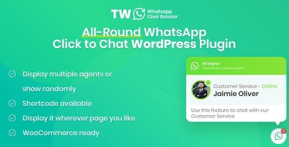WhatsApp Chat for WordPress and WooCommerce 1.2.0 — Плагин WhatsApp-чата